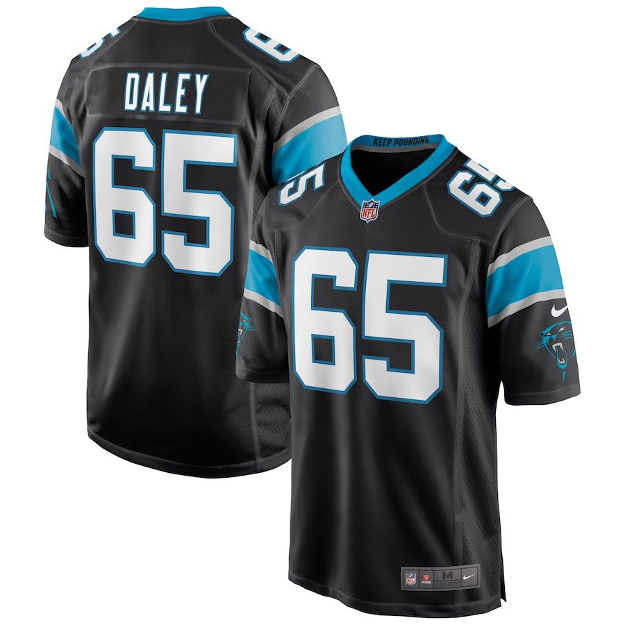 Men Carolina Panthers 65 Dennis Daley Nike Black Game NFL Jersey